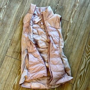 Gently used down for it all vest lululemon light pink
